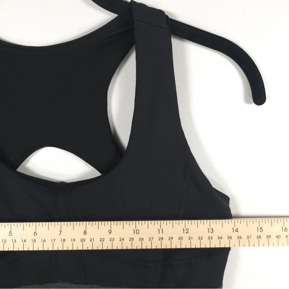 LULULEMON Run Your Heart Out Tank Heathered Black / Black No Size‎ Tag 8